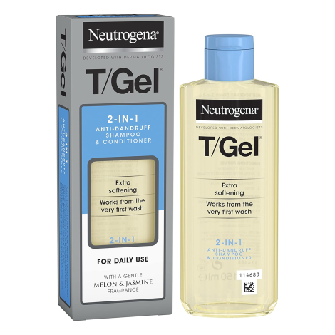 Neutrogena T/Gel 2-ইন-1 অ্যান্টি ড্যানড্রাফ শ্যাম্পু ও কন্ডিশনার 250ml