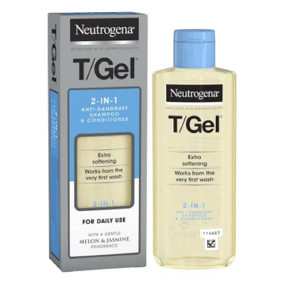 Neutrogena T/Gel 2-ইন-1 অ্যান্টি ড্যানড্রাফ শ্যাম্পু ও কন্ডিশনার 250ml