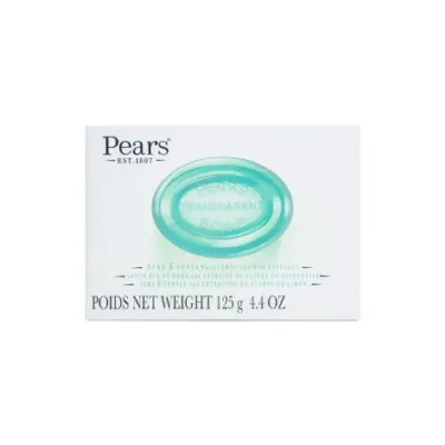Pears Pure & Gentle লেমন ফ্লাওয়ার এক্সট্র্যাক্টসহ ট্রান্সপারেন্ট সাবান 125g