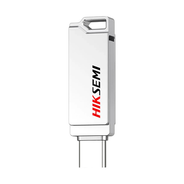 Hiksemi Sync HS-USB-E327C 128GB USB 3.2 & Type-C সিলভার পেন ড্রাইভ