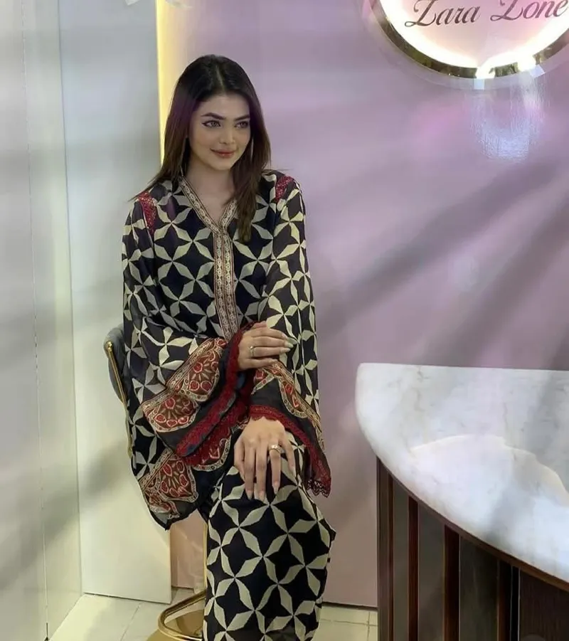 মেয়েদের ড্রেস সেট, 39 ইঞ্চি লম্বা, 38 থেকে 46 সাইজ