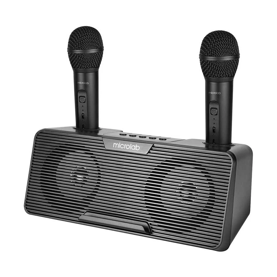 Microlab KTV100 20W Karaoke Speaker with 2 Handheld Microphones Black