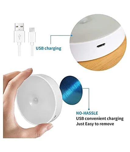 ওয়্যারলেস মোশন সেন্সর LED ওয়াল নাইট লাইট, USB চার্জিং