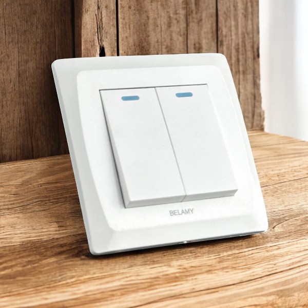 Belamy White 2 Gang 1 Way | BE-120-SW