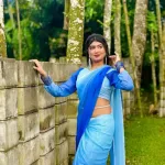 রেইনবো জর্জেট শাড়ি