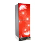 VISION গ্লাস ডোর ফ্রিজ RE-185L Digital Lily Flower বটম মাউন্ট