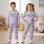 Kids DTF Print Hoodie and Pant Set, 6 Colours, 1 to 10 Years
