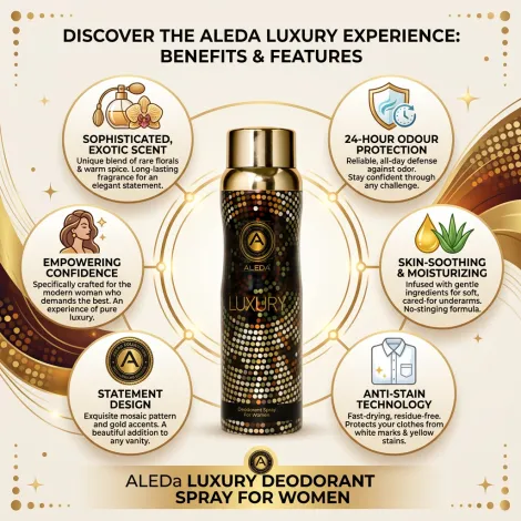 Aleda Luxury মেয়েদের ডিওডোরেন্ট স্প্রে 200ml