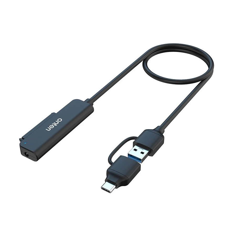 Onten OTN-UCA311 USB & USB-C Male to SATA Male Black Converter