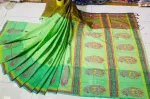 Cotton Suti Saree with Block Print Work, 14 Haath