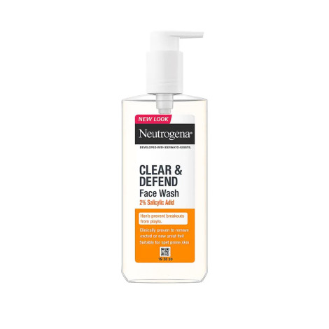 Neutrogena Clear & Defend 2% স্যালিসাইলিক অ্যাসিড ফেস ওয়াশ 200ml