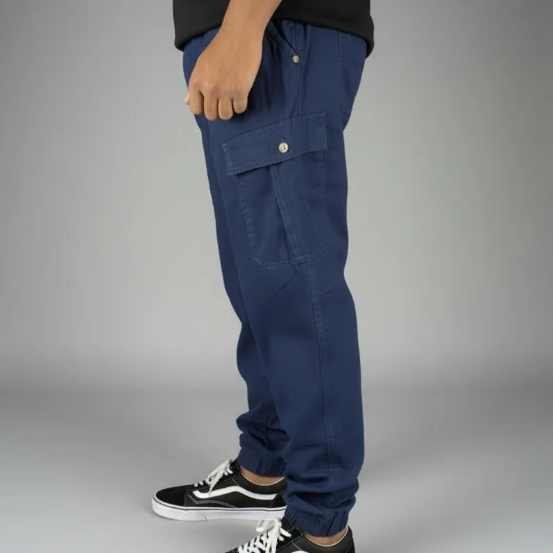 ছেলেদের স্লিম ফিট টুইল জগার প্যান্ট