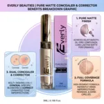 Everly Beauties Pure Matte ফুল কভারেজ কনসিলার ও কারেক্টর - Creamy Natural
