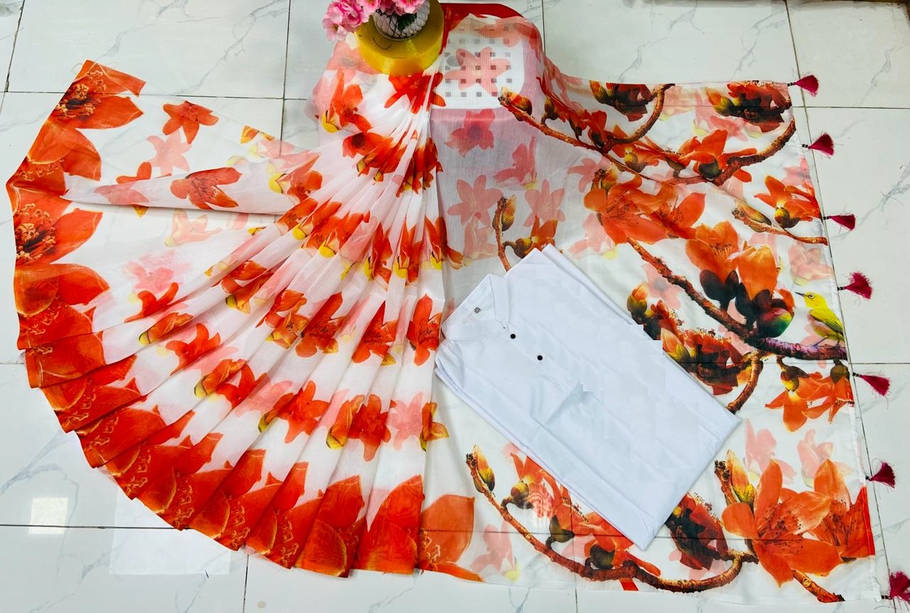 Chanderi Silk Saree Only, No Blouse Piece, 6 Colour Choices