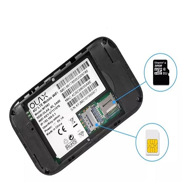OLAX MF982 4G LTE Pocket Router – Black Color