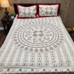 Panel Cotton Bedsheet 8 x 7 Feet with Stitched Pillow Covers