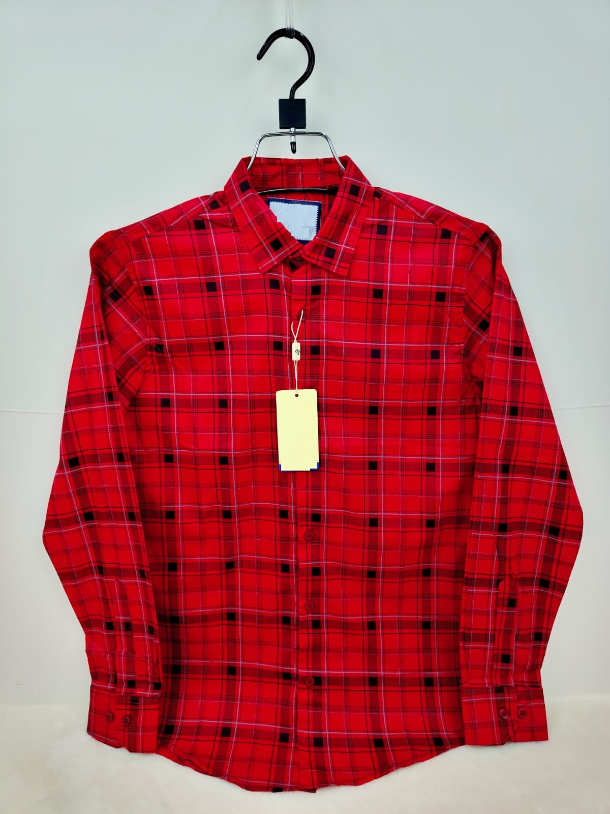 Men's Pure Cotton Check and Print Shirt with Show Buttons, 5 Colours