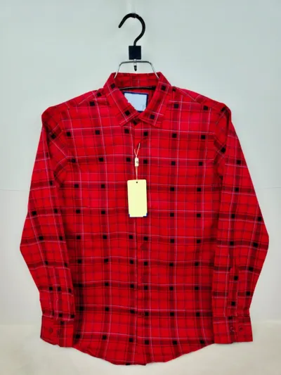 Men's Pure Cotton Check and Print Shirt with Show Buttons, 5 Colours