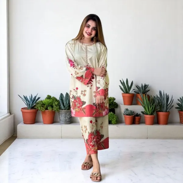 ডিজিটাল প্রিন্ট টু পিস কুর্তি সেট