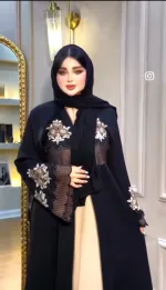 আবায়া কোটি বোরকা ড্রেস, এমব্রয়ডারি ও স্টোন ওয়ার্ক