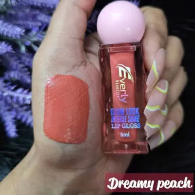 Everly Beauties গ্লো লক ইনটেন্স শাইন লিপ গ্লস - Dreamy Peach