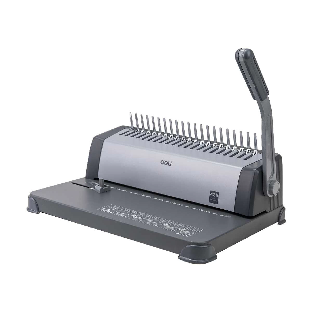 Deli E3872 425 Sheets 21-HOLE Steel Spiral Binding Machine