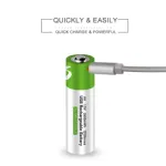 USB Type-C রিচার্জেবল AA ব্যাটারি 1.5V, ফাস্ট চার্জিং (4 পিস)