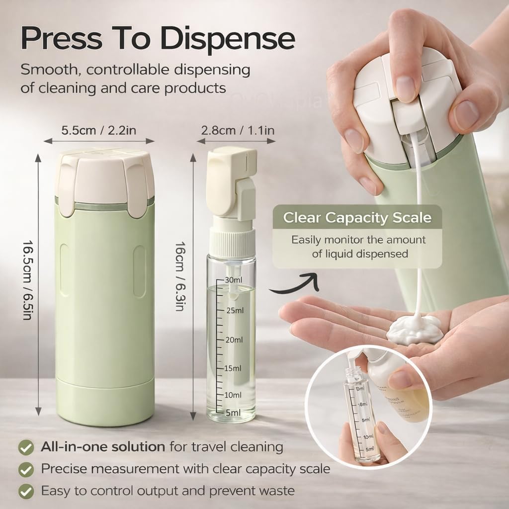 4-in-1 Travel Dispenser Bottle Set