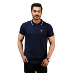ছেলেদের সলিড টেক্সচার পোলো শার্ট - নেভি