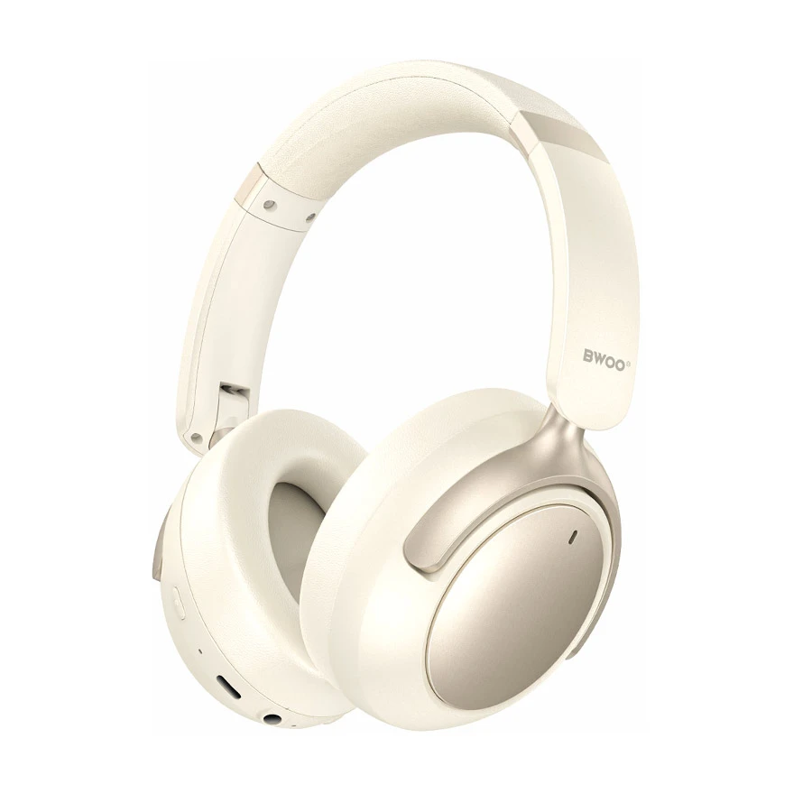 Bwoo BO-BW589-WH ANC Bluetooth Over-Ear Headphone Creamy White