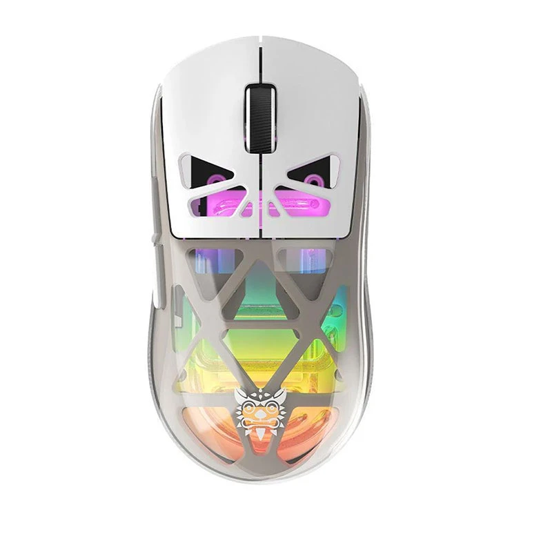 Onikuma CW930 RGB Tri-Mode Wireless White Gaming Mouse