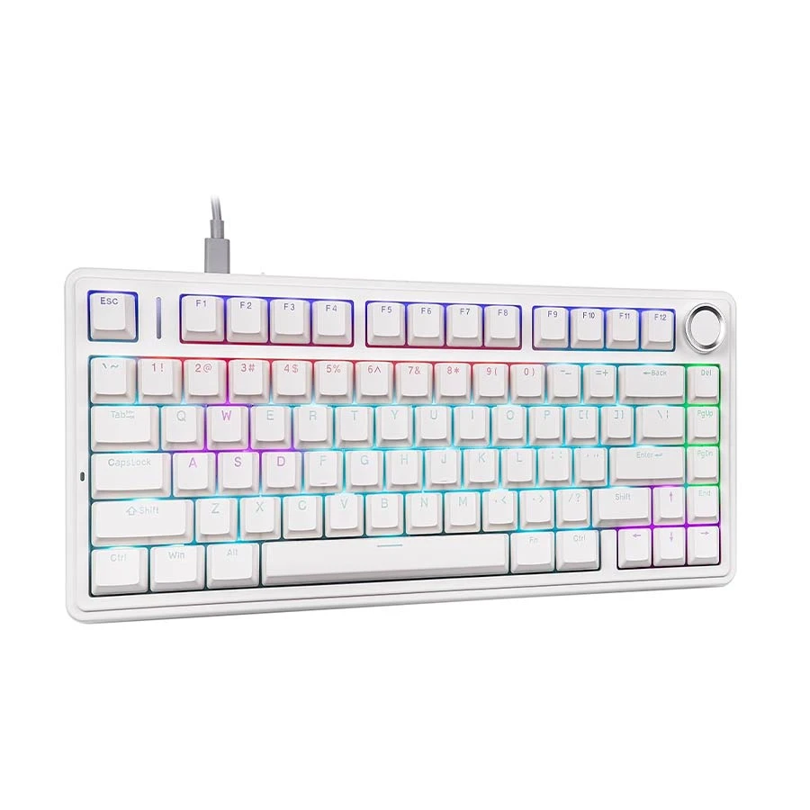 Aula F75 Red Switch Wired White Mechanical Gaming Keyboard