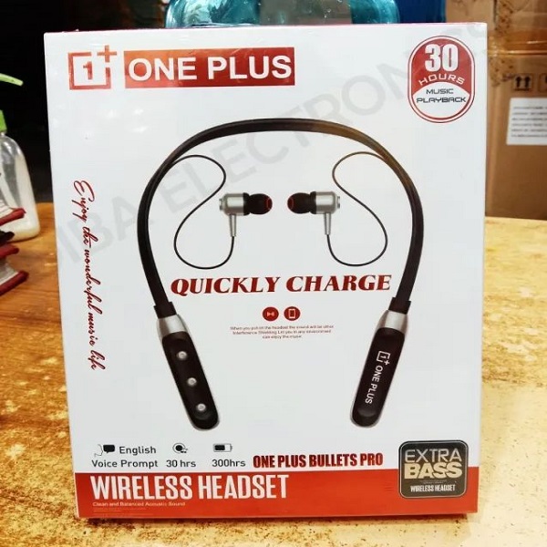 Oneplus Bullets Pro নেকব্যান্ড ব্লুটুথ ইয়ারফোন, 30 ঘণ্টা মিউজিক প্লেব্যাক