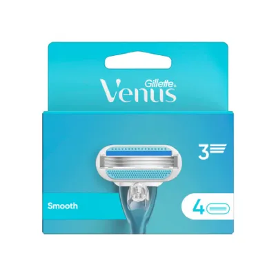 Gillette Venus Smooth 3 ব্লেড রেজার কার্তুজ 4 পিস