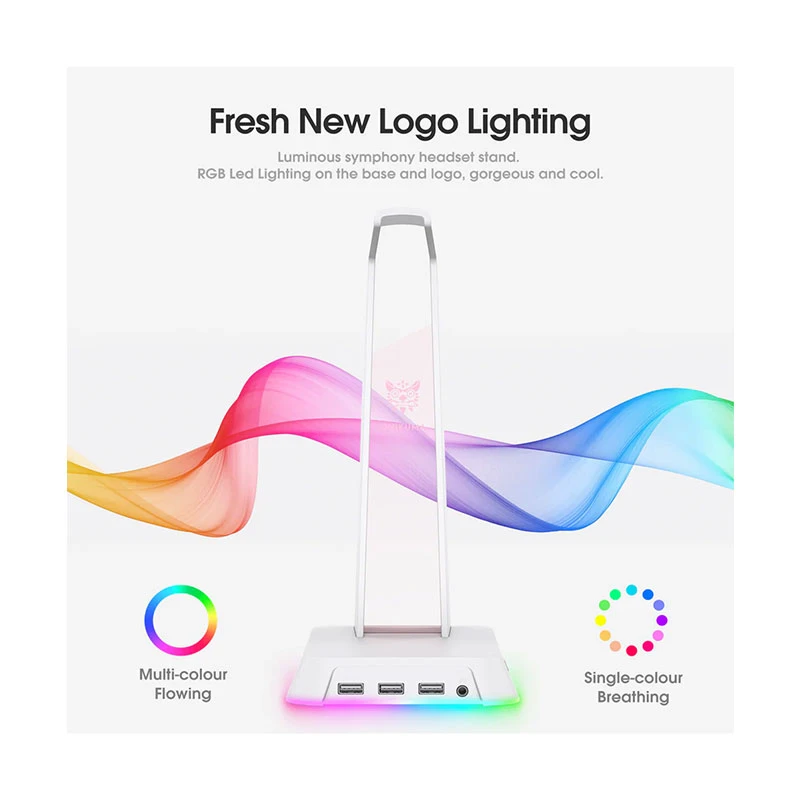 ONIKUMA ST-2 RGB White Gaming Headphone Stand
