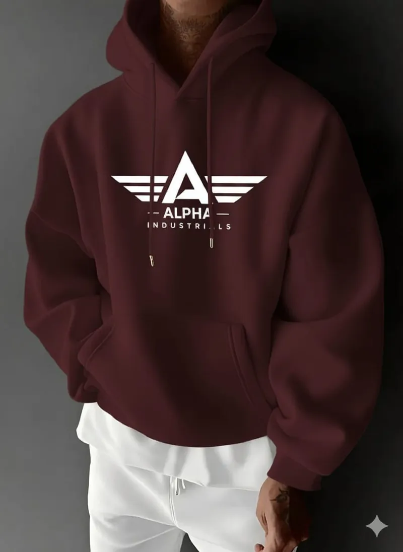Men's Full Sleeve Winter Hoodie, 300 GSM Cotton, Sizes M to XL