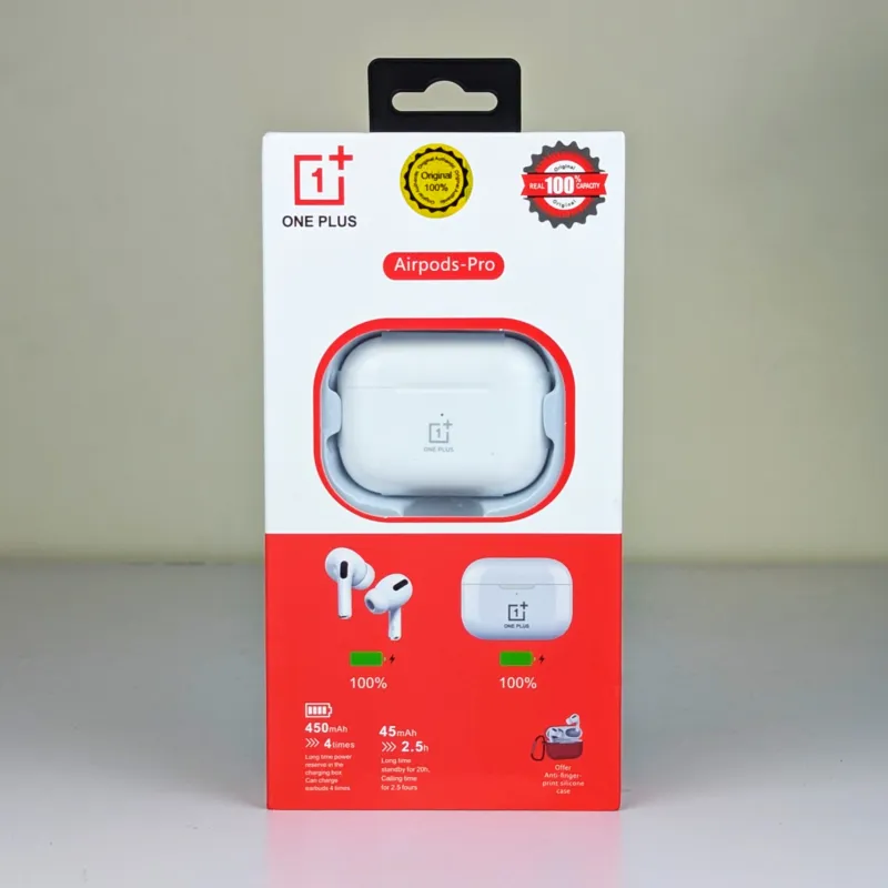 OnePlus AirRO3 ট্রু ওয়্যারলেস ব্লুটুথ ইয়ারবাডস – নয়েজ রিডাকশন, 360mAh ব্যাটারি (সাদা)