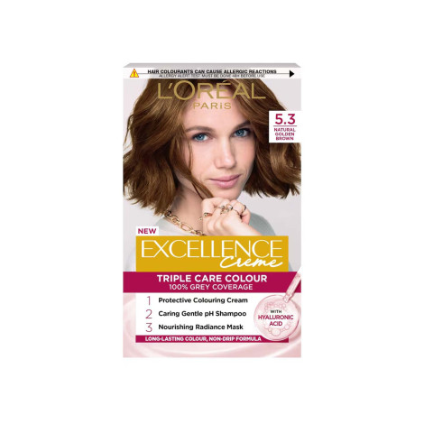 L'Oreal Excellence Creme হেয়ার কালার 5.3 ন্যাচারাল গোল্ডেন ব্রাউন