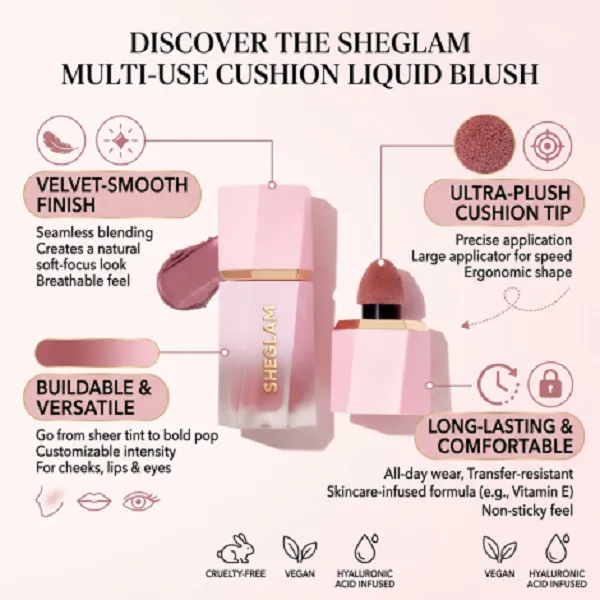 Sheglam Color Bloom লিকুইড ব্লাশ - Devoted