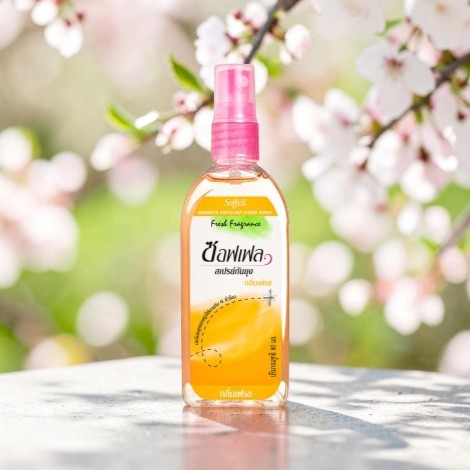 Soffell Mosquito Repellent Floral Fragrance Liquid Spray 80ml - Yellow (Thailand)