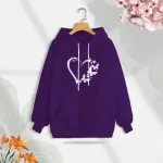 Love Butterflies লেডিস উইন্টার হুডি – ডিজাইন 4