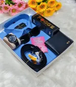 Men's Pure Cotton Shirt Gift Combo with Watch, Wallet and Belt