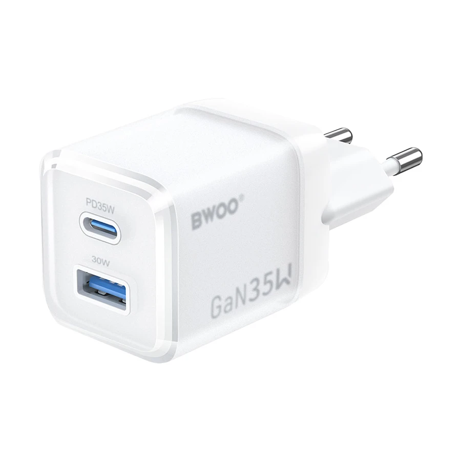 Bwoo BO-CDA222 35W GaN USB & USB-C Charger White (EU)