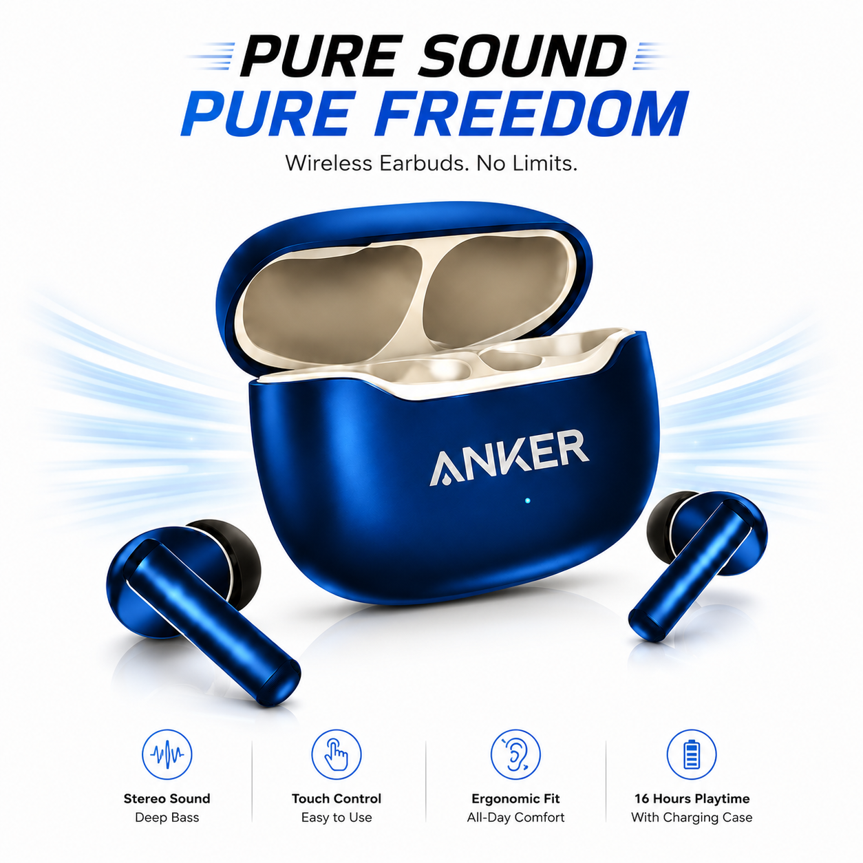 Anker AC-100 Buds Pro TWS ওয়্যারলেস ইয়ারবাডস