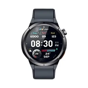 QCY Active GX AMOLED ডিসপ্লে ব্লুটুথ কলিং স্মার্টওয়াচ – কালো