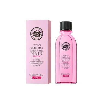 LAIKOU Japan Sakura আর্গান অয়েল হেয়ার সিরাম 60ml