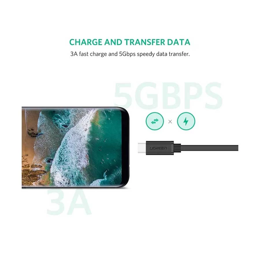 UGREEN 40574 USB-C Male to Female Extension Cable 0.5 Meter Black