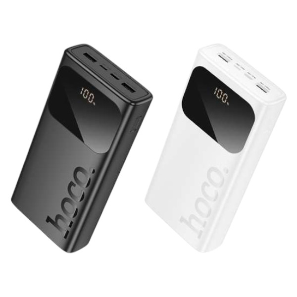 HOCO পাওয়ার ব্যাংক J144A ফাস্ট চার্জ 30,000mAh PD টাইপ-C 20Wএন্ড 2টি USB-এ সহ ডিজিটাল LID ডিসপ্লে।