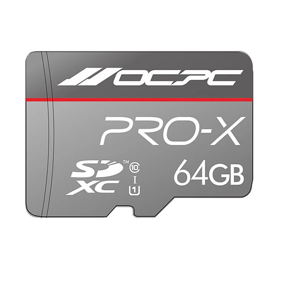 OCPC PRO-X 64GB MicroSDHC/SDXC U1 Class 10 Memory Card with Adapter