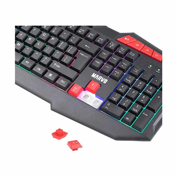 Marvo Scorpion K602 Rainbow LED Wired Black Gaming Keyboard